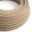 RS82 Russet Tweed Round Cotton, Linen & Glitter Electrical Fabric Cloth Cord Cable