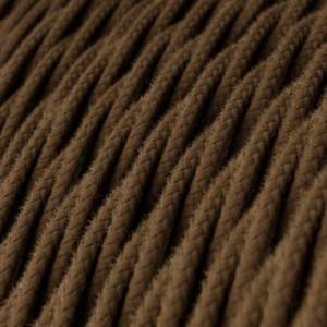 TC13 Brown Twisted Cotton Electrical Fabric Cloth Cord Cable