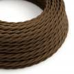 TC13 Brown Twisted Cotton Electrical Fabric Cloth Cord Cable