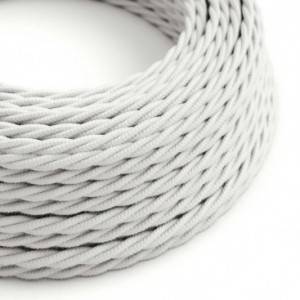 TC01 White Twisted Cotton Electrical Fabric Cloth Cord Cable