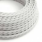 TC01 White Twisted Cotton Electrical Fabric Cloth Cord Cable