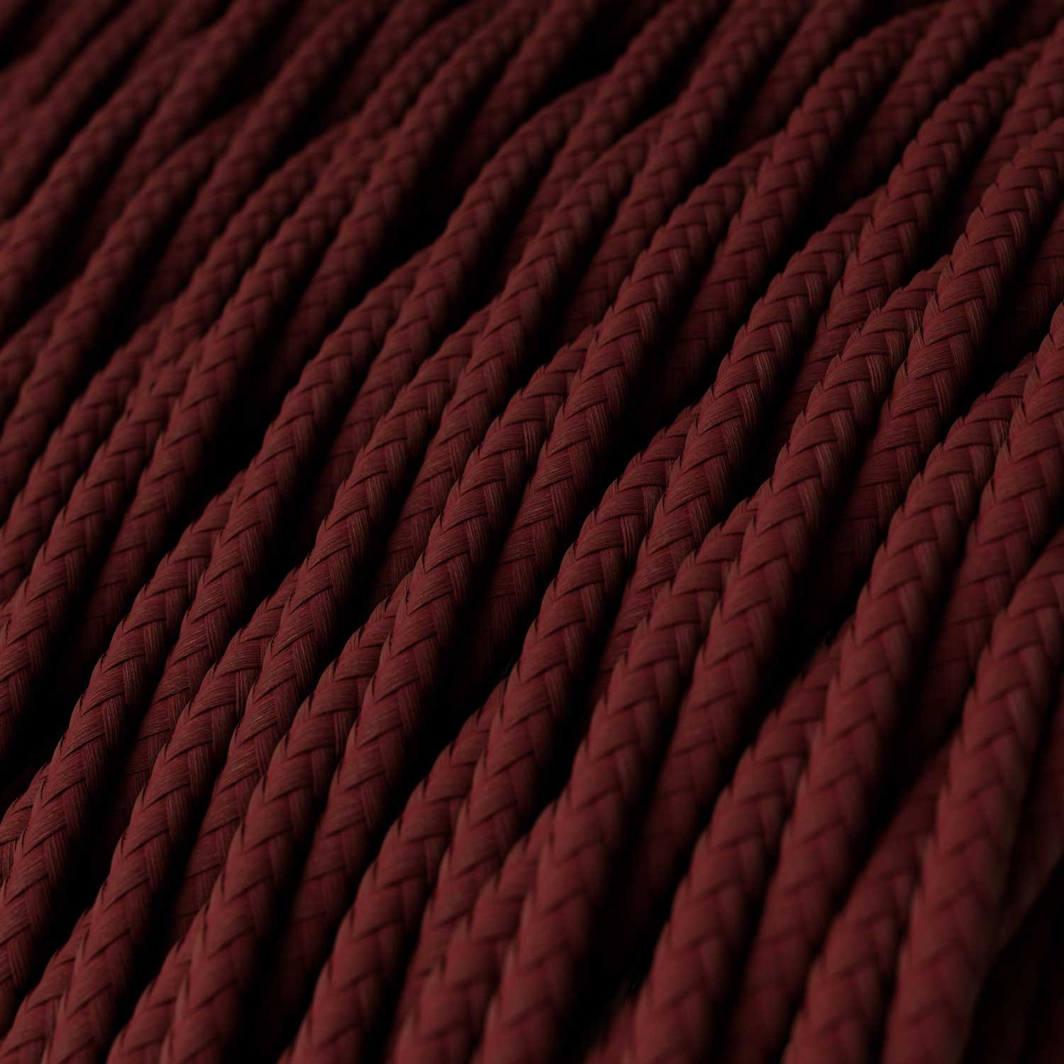 TM19 Burgundy Twisted Rayon Electrical Fabric Cloth Cord Cable