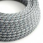 RX04 Pixel Ice Round Rayon Electrical Fabric Cloth Cord Cable