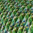 RX05 Pixel Green Round Rayon Electrical Fabric Cloth Cord Cable