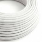 RC01 White Round Cotton Electrical Fabric Cloth Cord Cable