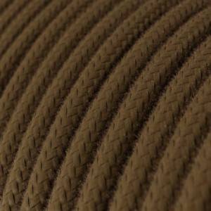 RC13 Brown Round Cotton Electrical Fabric Cloth Cord Cable