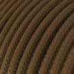 RC13 Brown Round Cotton Electrical Fabric Cloth Cord Cable