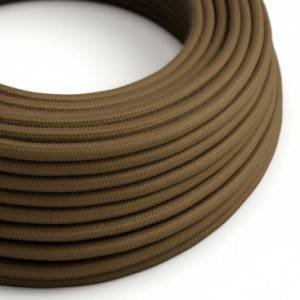 RC13 Brown Round Cotton Electrical Fabric Cloth Cord Cable