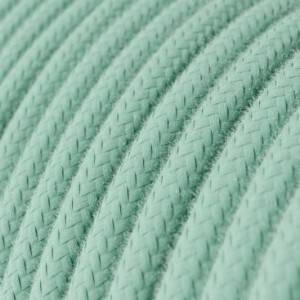 RC34 Milk and Mint Round Cotton Electrical Fabric Cloth Cord Cable