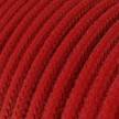 RC35 Fire Red Round Cotton Electrical Fabric Cloth Cord Cable