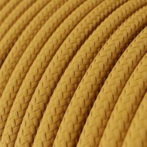 RM25 Mustard Round Rayon Electrical Fabric Cloth Cord Cable