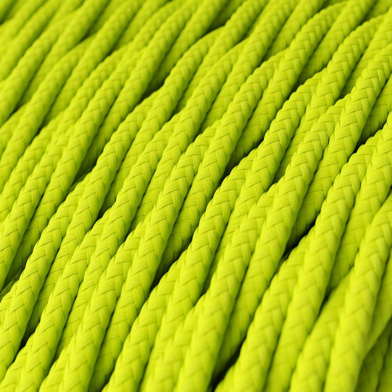 TF10 Neon Yellow Twisted Rayon Electrical Fabric Cloth Cord Cable