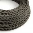 TM26 Dark Grey Twisted Rayon Electrical Fabric Cloth Cord Cable