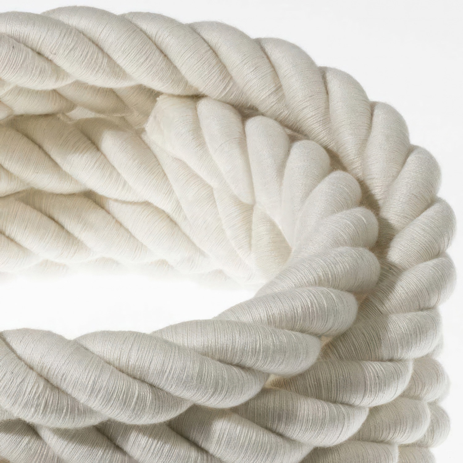 2XL electrical cord, electrical cable 3x0,75. Raw cotton fabric covering. Diameter 24mm.