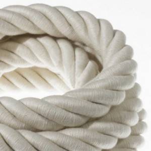 3XL electrical cord, electrical cable 3x0,75. Raw cotton fabric covering. Diameter 30mm.