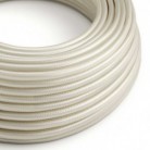 RM00 Ivory Round Rayon Electrical Fabric Cloth Cord Cable