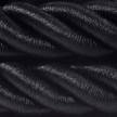 3XL electrical cord, electrical cable 3x0,75. Shiny black fabric covering. Diameter 30mm.