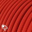 Outdoor round electric cable covered in Red Rayon SM09