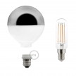 Modular LED Decorative Light bulb with Silver Semisphere 5W E27 Dimmable 2700K