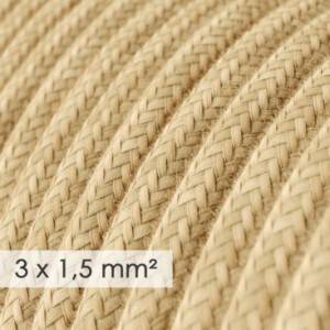 Large section electric cable 3x1,50 round - covered by Jute RN06