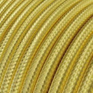 RR13 100% Brass coloured Copper covered Electrical Fabric Cloth Cord Cable