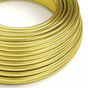 RR13 100% Brass coloured Copper covered Electrical Fabric Cloth Cord Cable