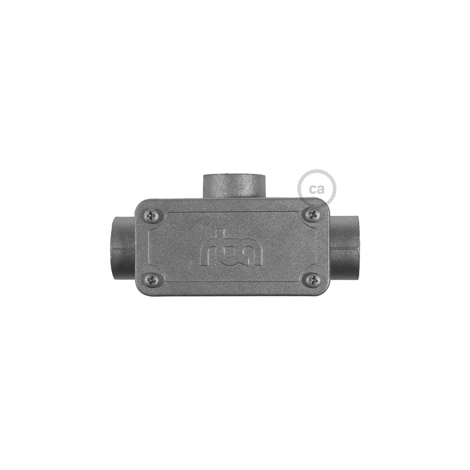 Three-outlet, T-shaped Junction box for Creative-Tube, aluminium case