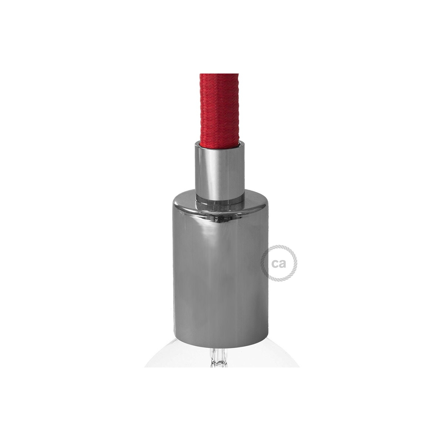 Chrome metal cable terminal for 16 mm Creative-Tube, accessories included