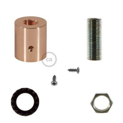 Copper metal cable terminal for 16 mm Creative-Tube, accessories included