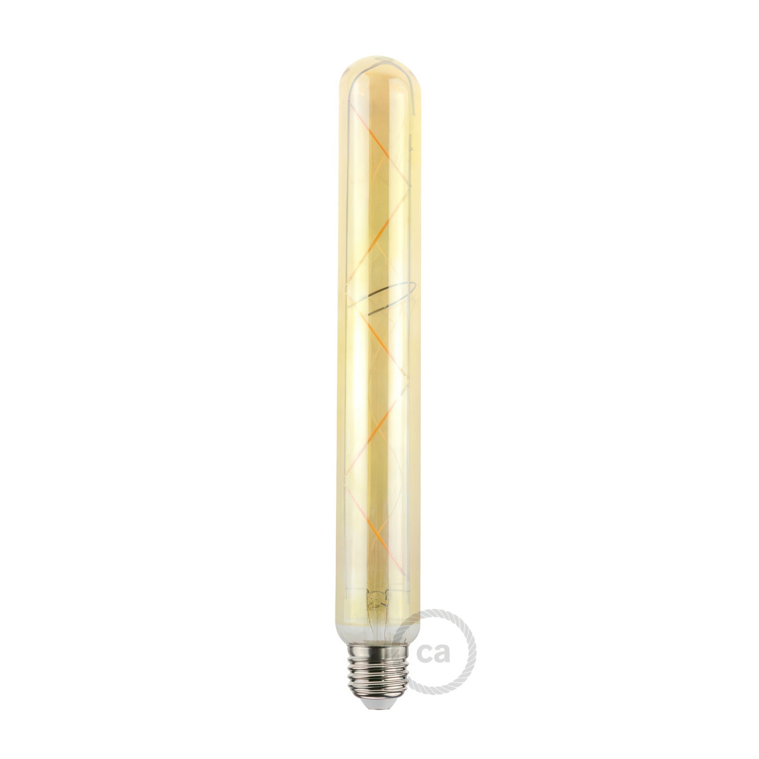 LED Golden Light Bulb Tubolar T38 ZigZag Filament - 5.5W E27 2000K