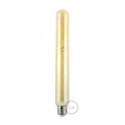 LED Golden Light Bulb Tubolar T38 ZigZag Filament - 5.5W E27 2000K