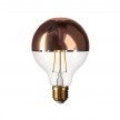 Copper half sphere Globe G95 LED light bulb 7W E27 2700K Dimmable