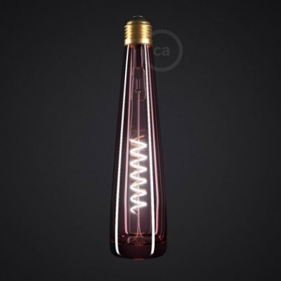 Pink Bottle LED Designer Light Bulb 8W E27 Dimmable 2200K