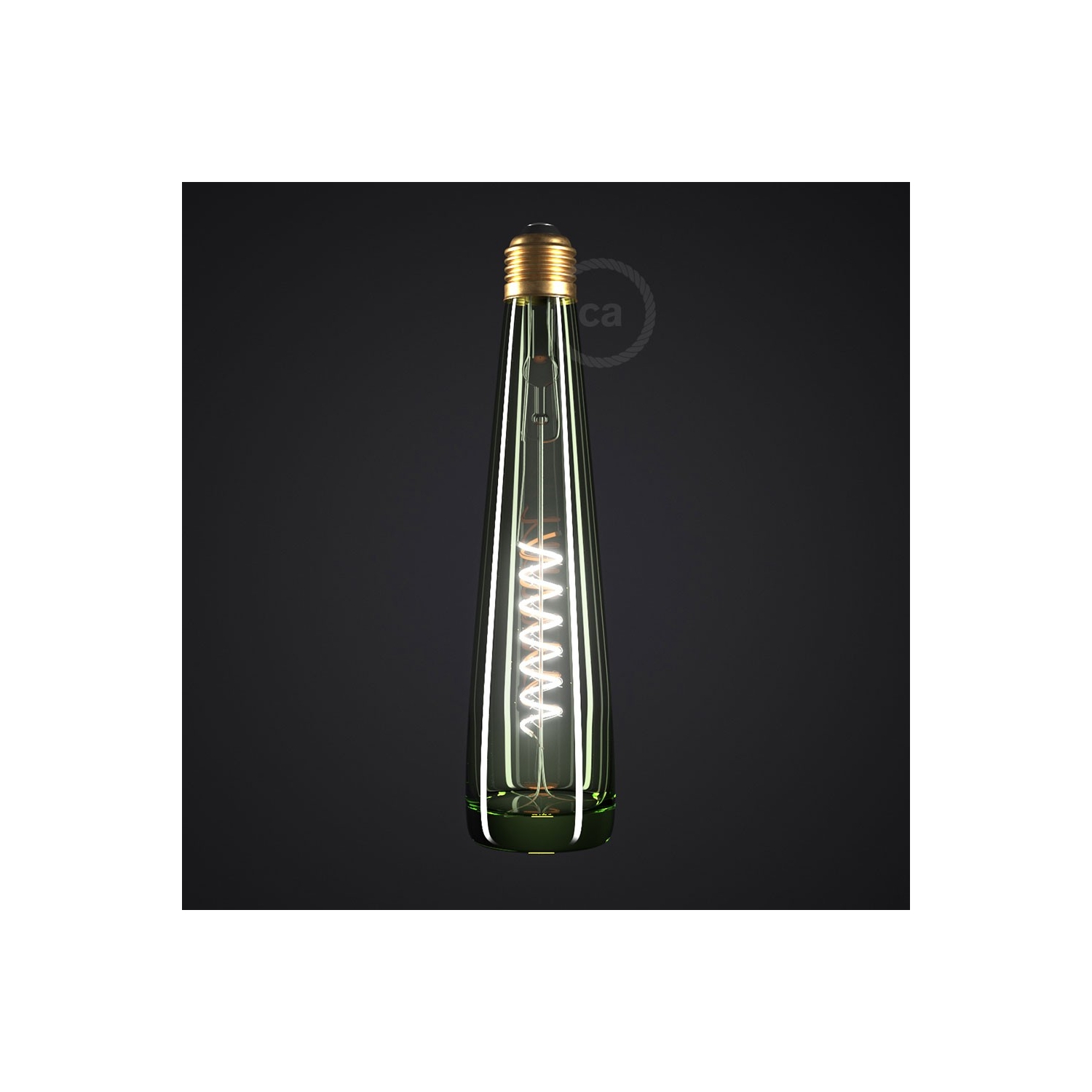 Green Bottle LED Designer Light Bulb 8W E27 Dimmable 2200K