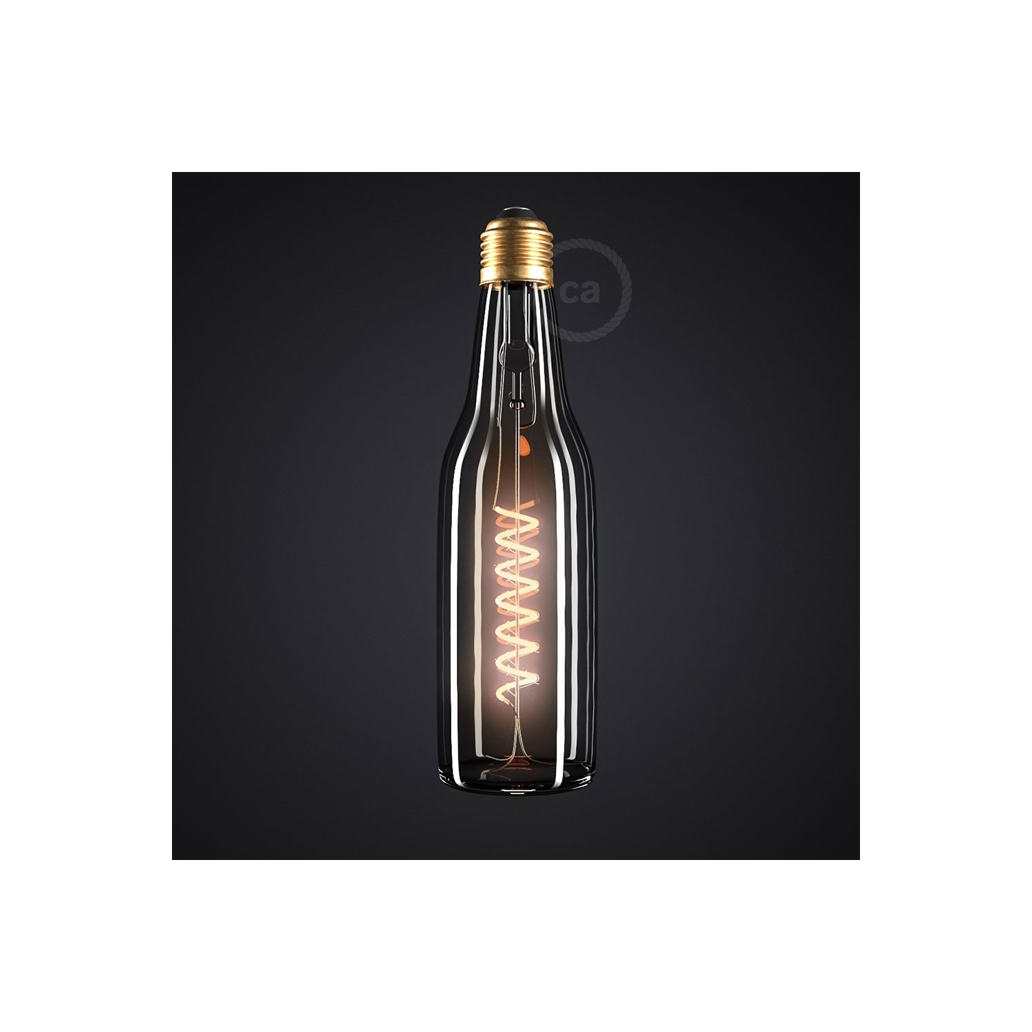 Clear Beer Bottle LED Designer Light Bulb 8W E27 Dimmable 2200K