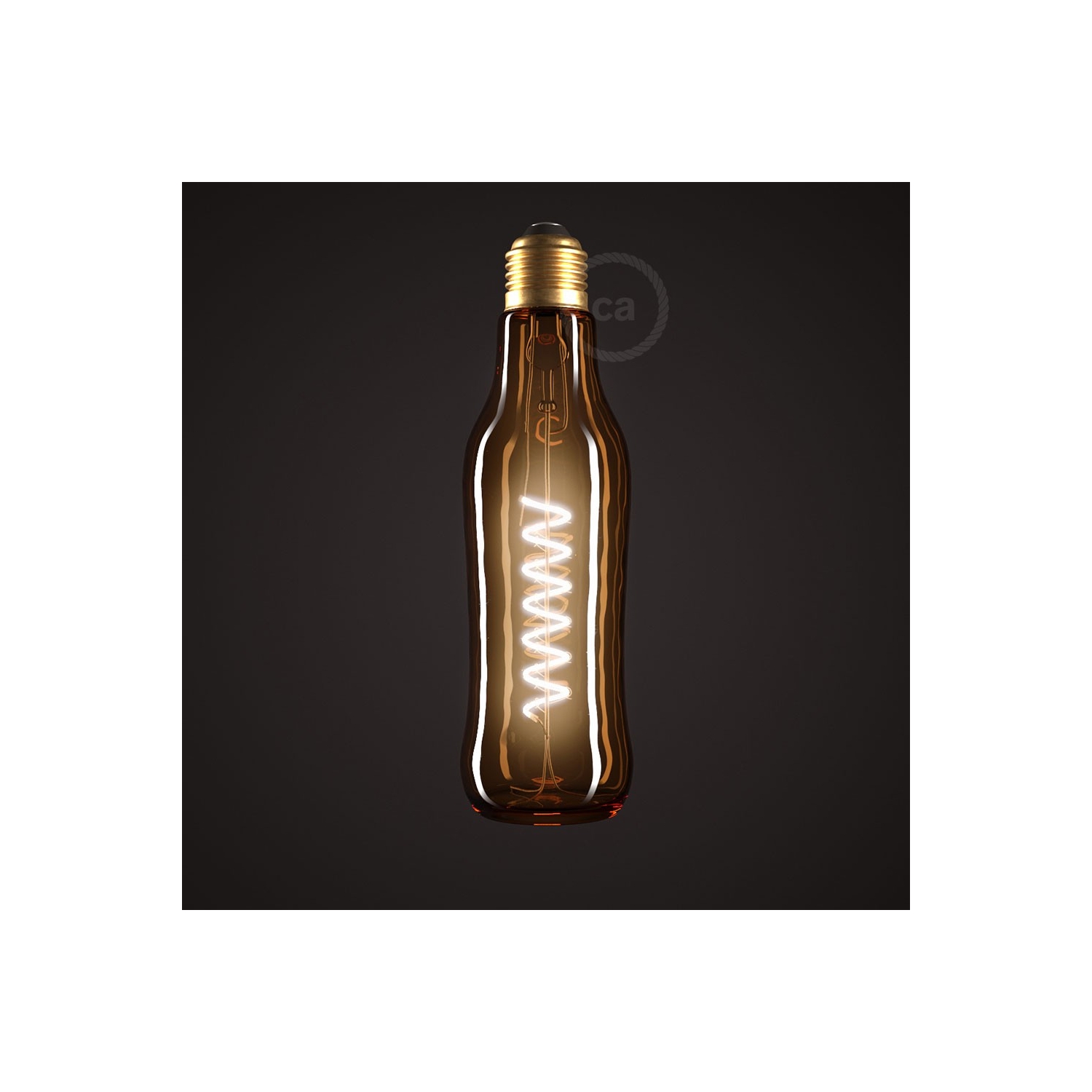 Brown Beer Bottle LED Designer Light Bulb 8W E27 Dimmable 2200K
