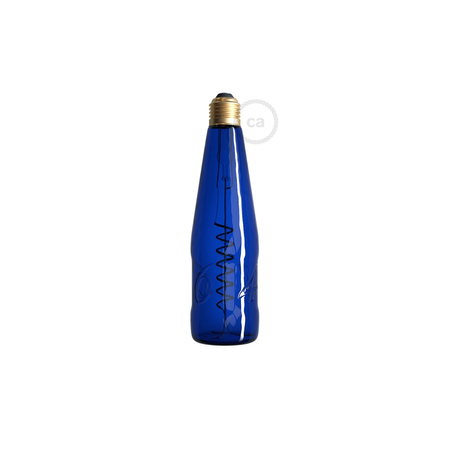 Blue Beer Bottle LED Designer Light Bulb 8W E27 Dimmable 2200K