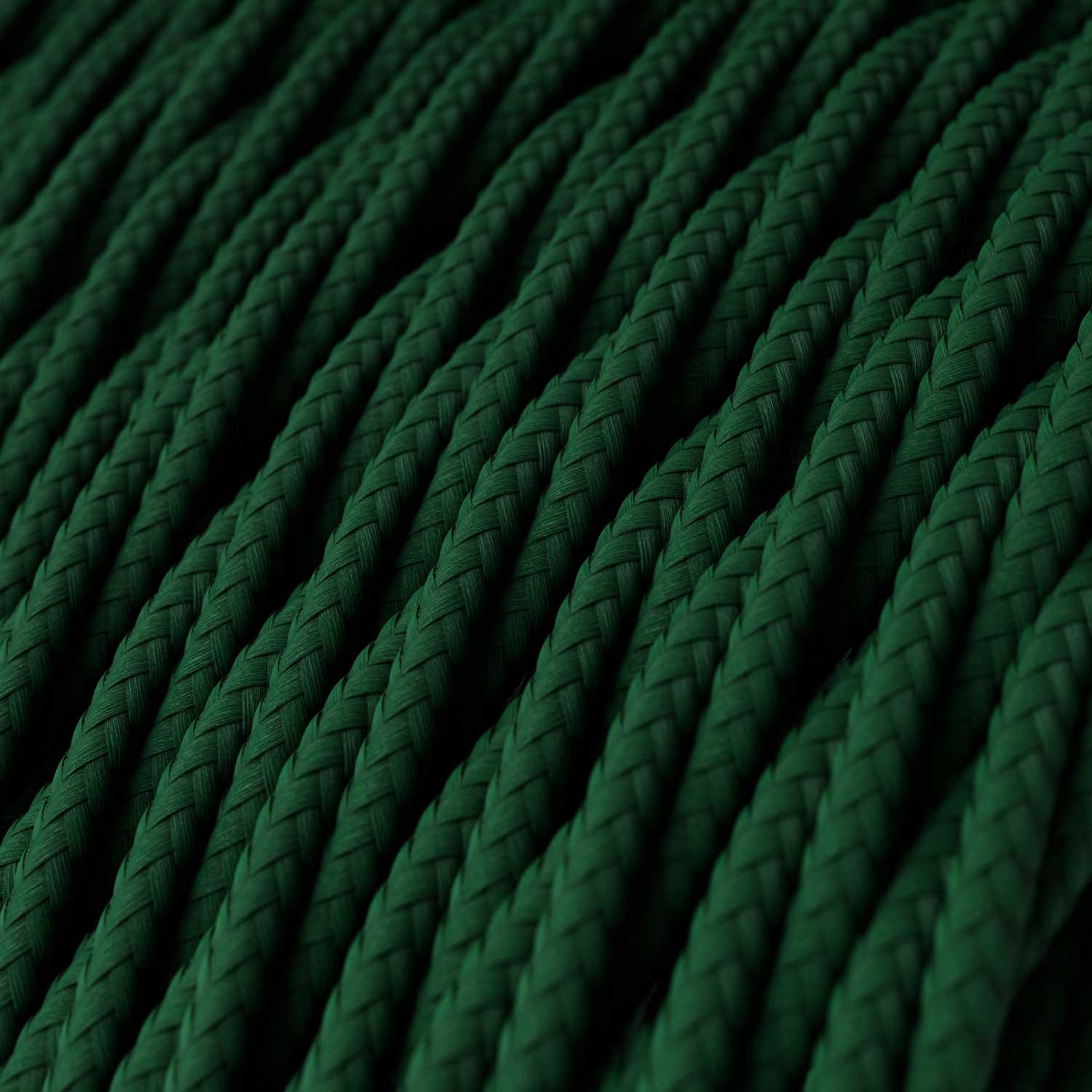 TM21 Dark Green Twisted Rayon Electrical Fabric Cloth Cord Cable