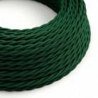 TM21 Dark Green Twisted Rayon Electrical Fabric Cloth Cord Cable