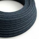 RX10 Blue Mirage Round Cotton Electrical Fabric Cloth Cord Cable