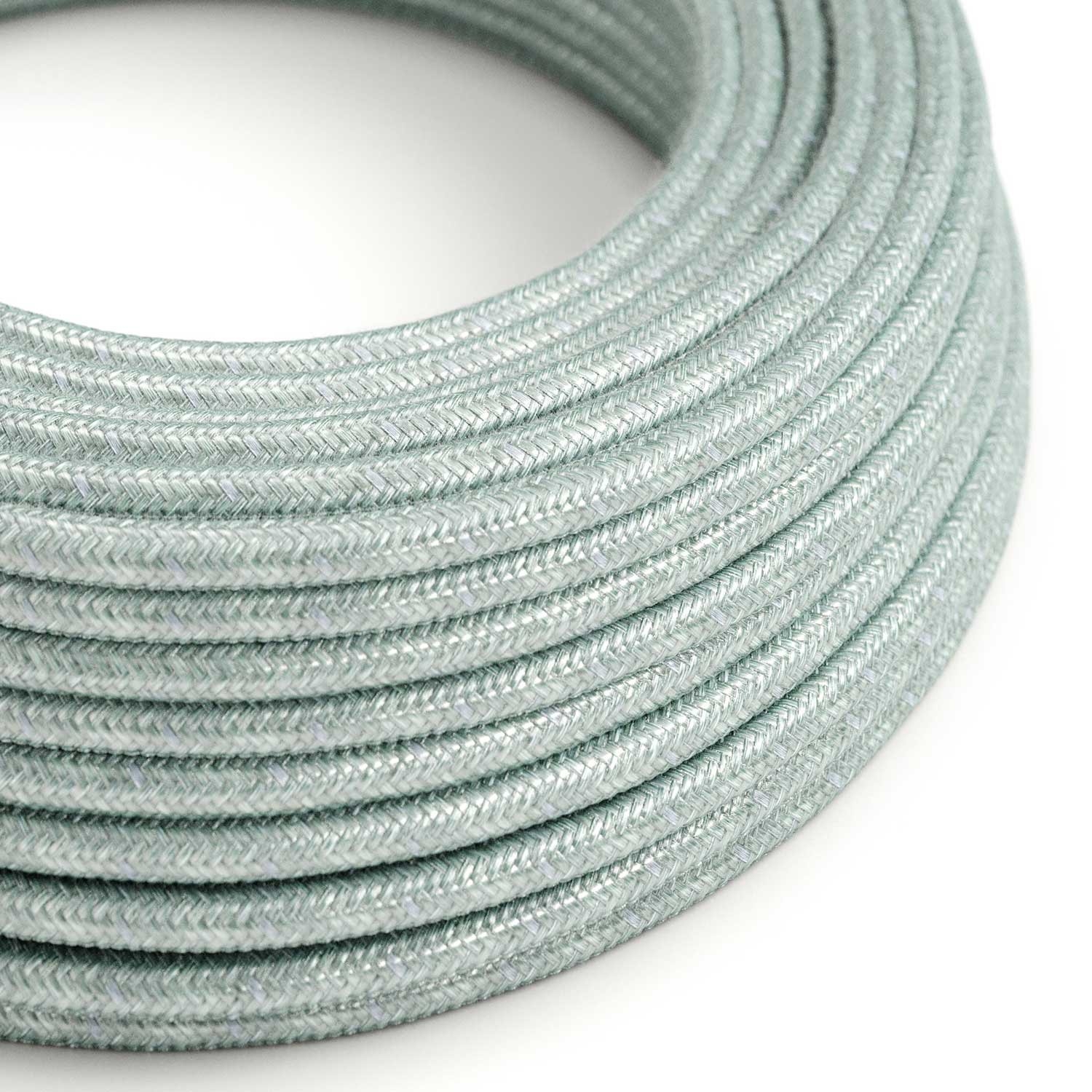 RX12 Blue Haze Round Cotton Electrical Fabric Cloth Cord Cable
