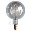 XXL LED Smoky Light Bulb - Sphere G200 Curved Double Spiral Filament - 5W E27 Dimmable 2000K