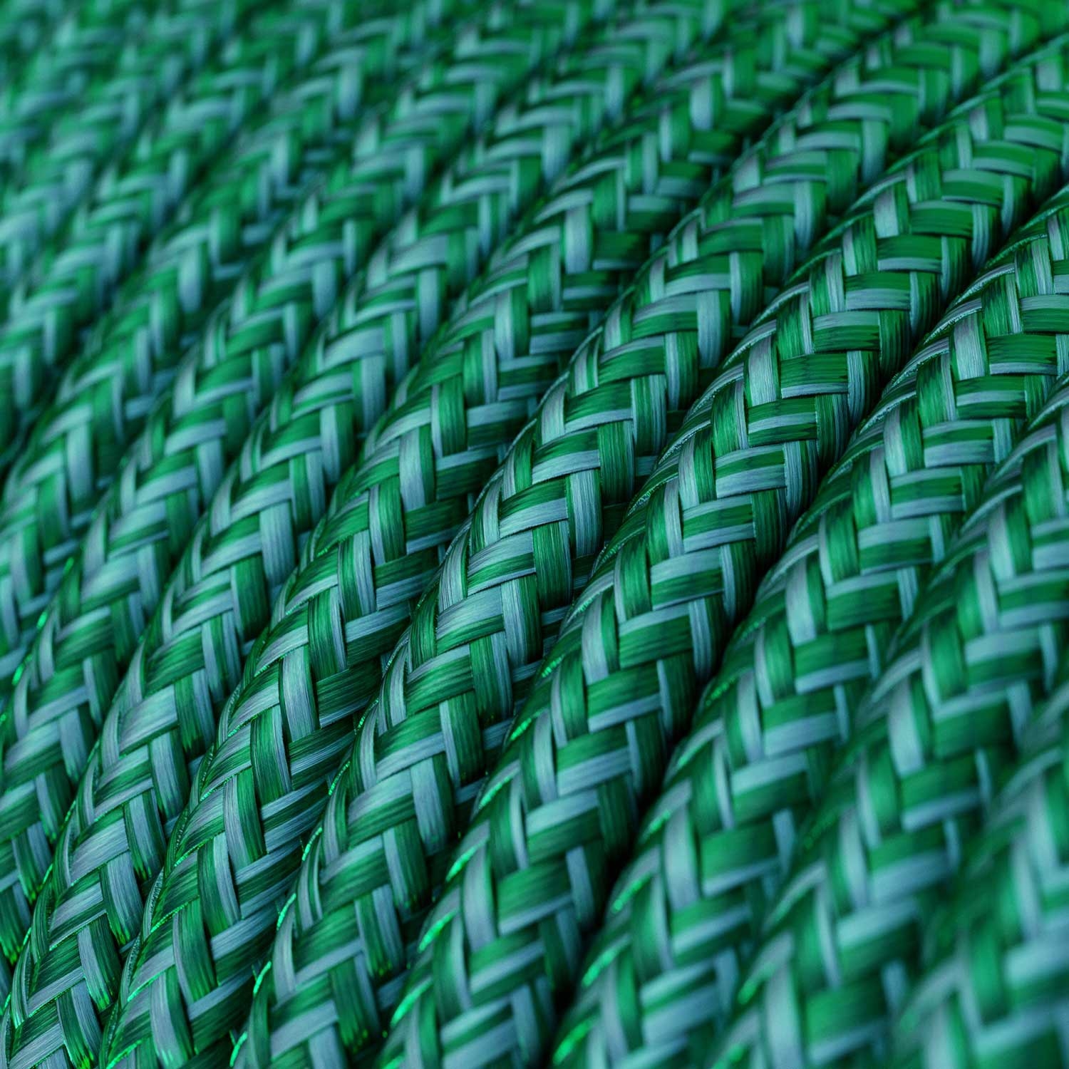 RM33 Emerald Round Rayon Electrical Fabric Cloth Cord Cable