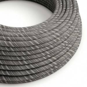 ERC37 Black Mélange Vertigo Round Cotton Electrical Fabric Cloth Cord Cable