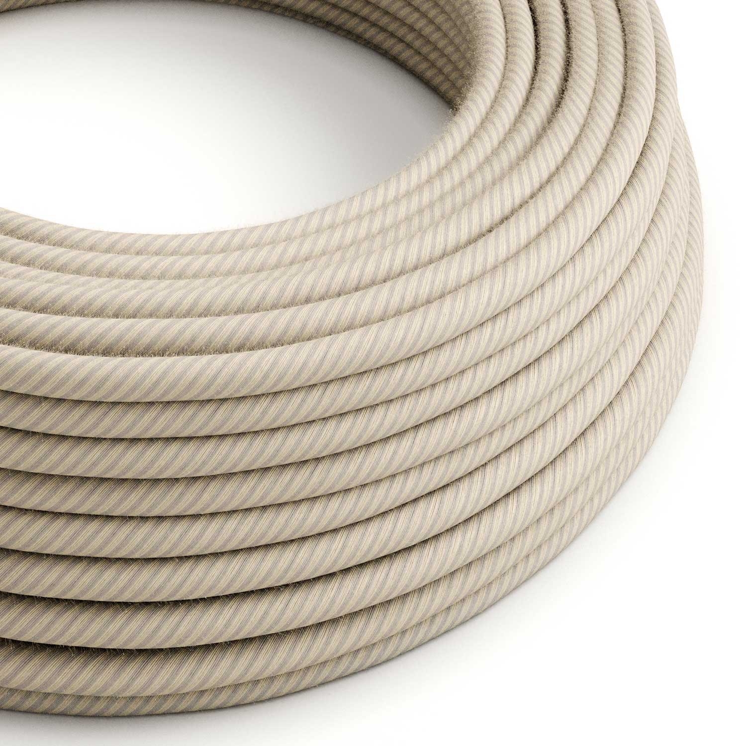 ERD20 Straw Vertigo Round Cotton & Linen Electrical Fabric Cloth Cord Cable