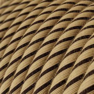 ERD21 Tobacco Vertigo Round Jute & Cotton Electrical Fabric Cloth Cord Cable