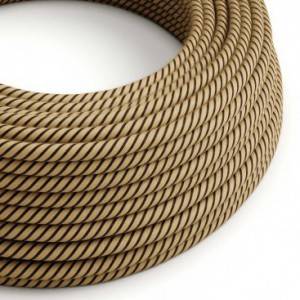 ERD21 Tobacco Vertigo Round Jute & Cotton Electrical Fabric Cloth Cord Cable