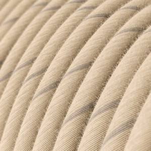 ERD23 Oat Vertigo Round Cotton & Linen Electrical Fabric Cloth Cord Cable