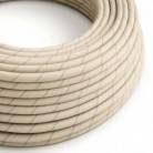 ERD23 Oat Vertigo Round Cotton & Linen Electrical Fabric Cloth Cord Cable