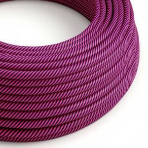 ERM50 Fuchsia & Dark Purple Vertigo HD Round Electrical Fabric Cloth Cord Cable